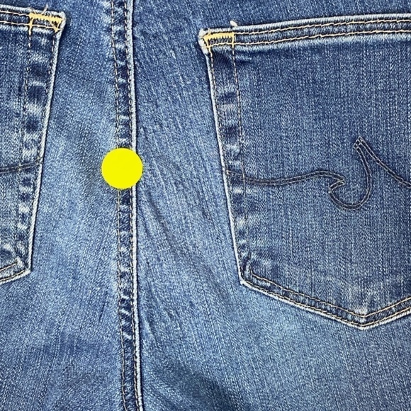 AG Adriano Goldschmeid Prima Crop Cigarette Jeans Womens 26R Raw Hem Medium Wash - Picture 11 of 15